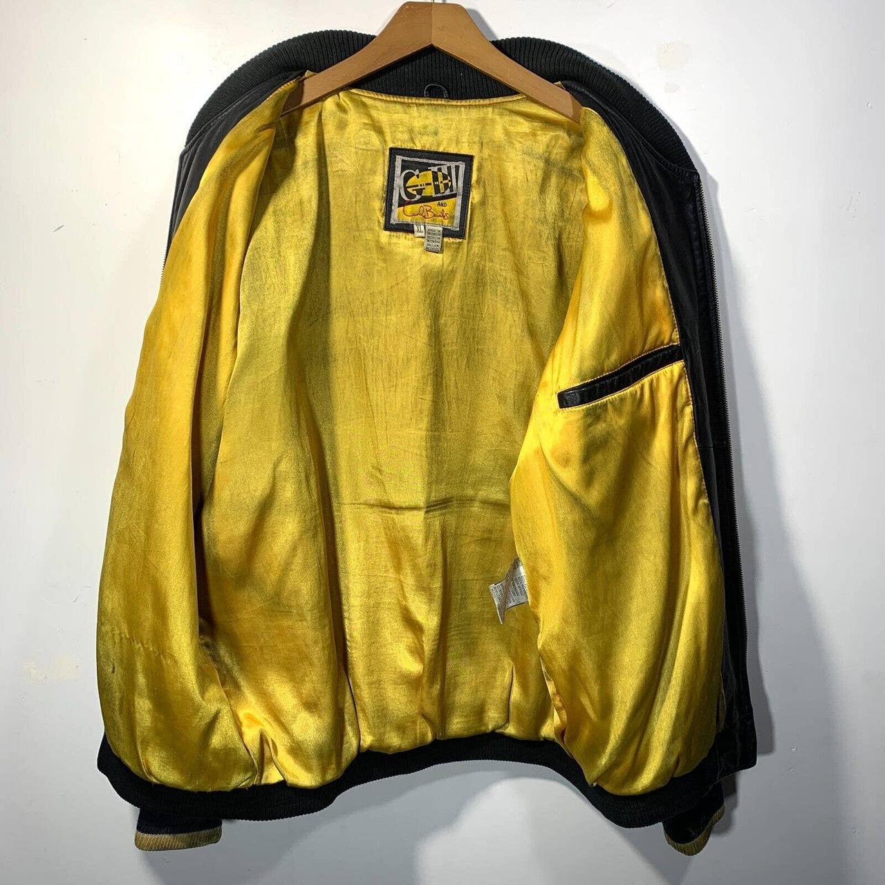 Vintage Pittsburgh Steelers G3 Carl Banks Black Leather Jacket