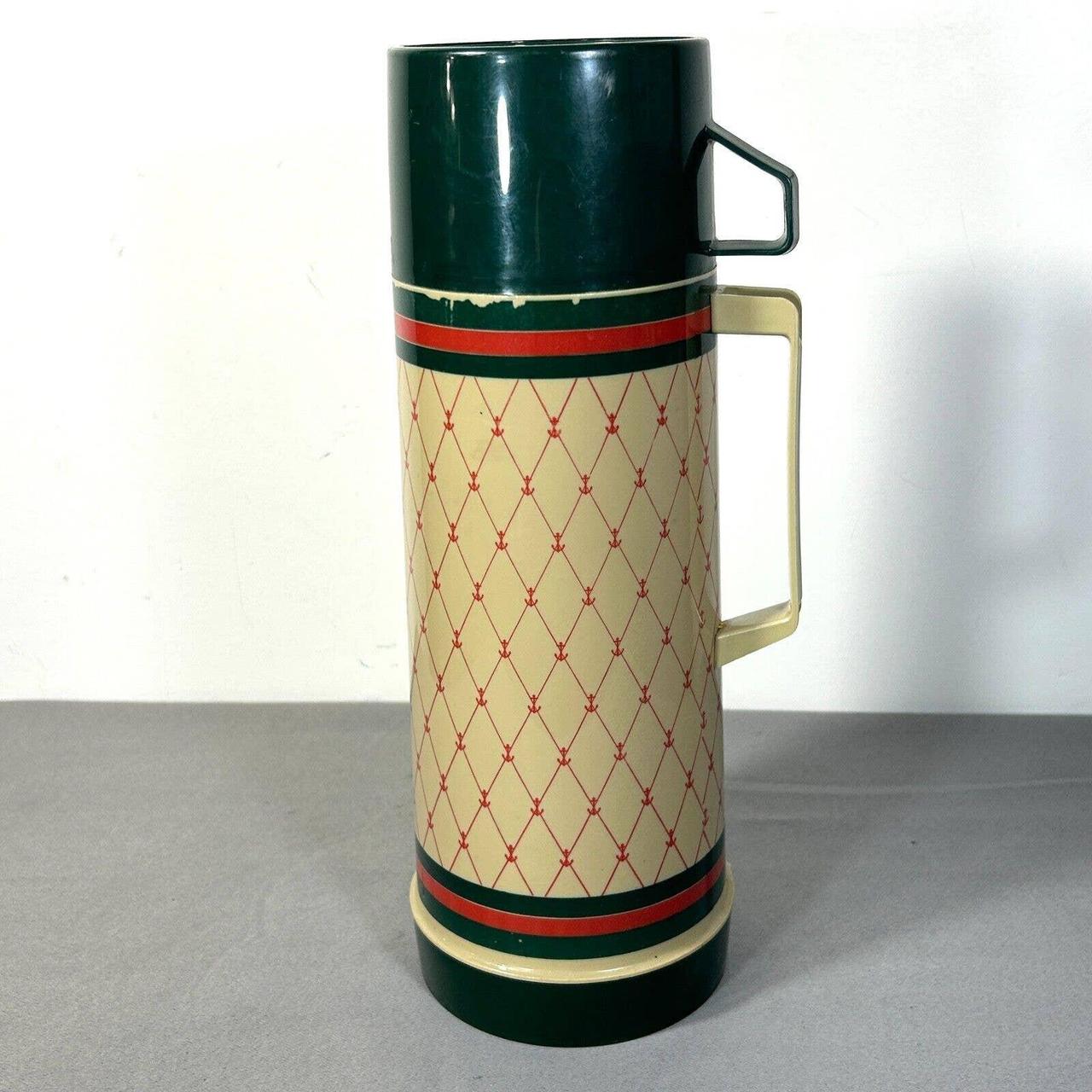 Aladdin red thermos with cup and stopper