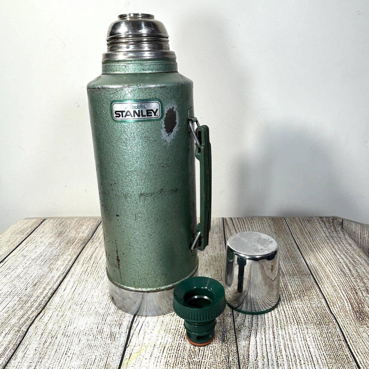 Vintage Stanley thermos Green Used condition, - Depop