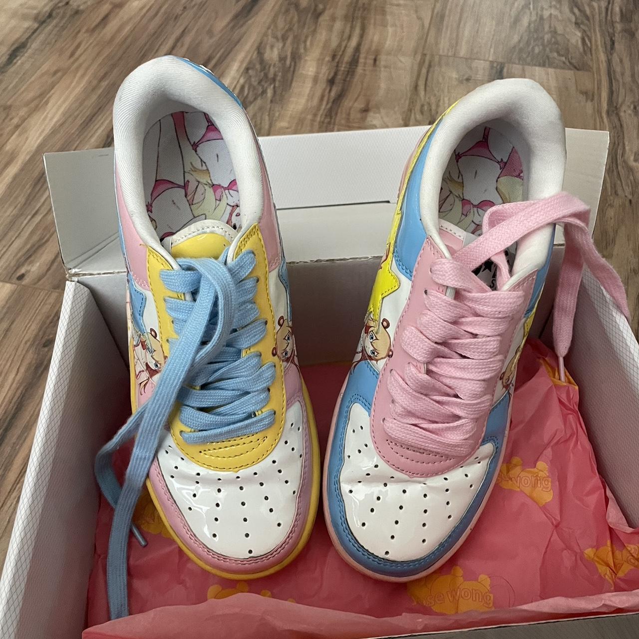 Bape Women's Pink And Blue Trainers 