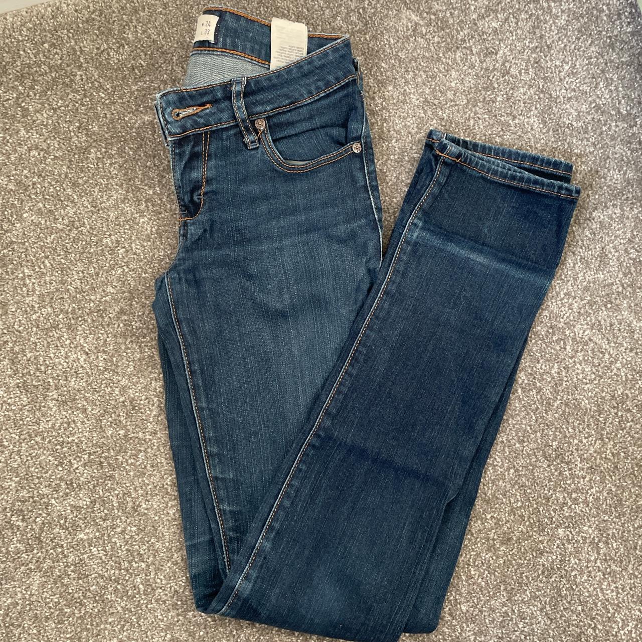 Abercrombie & Fitch Women's Navy Jeans | Depop