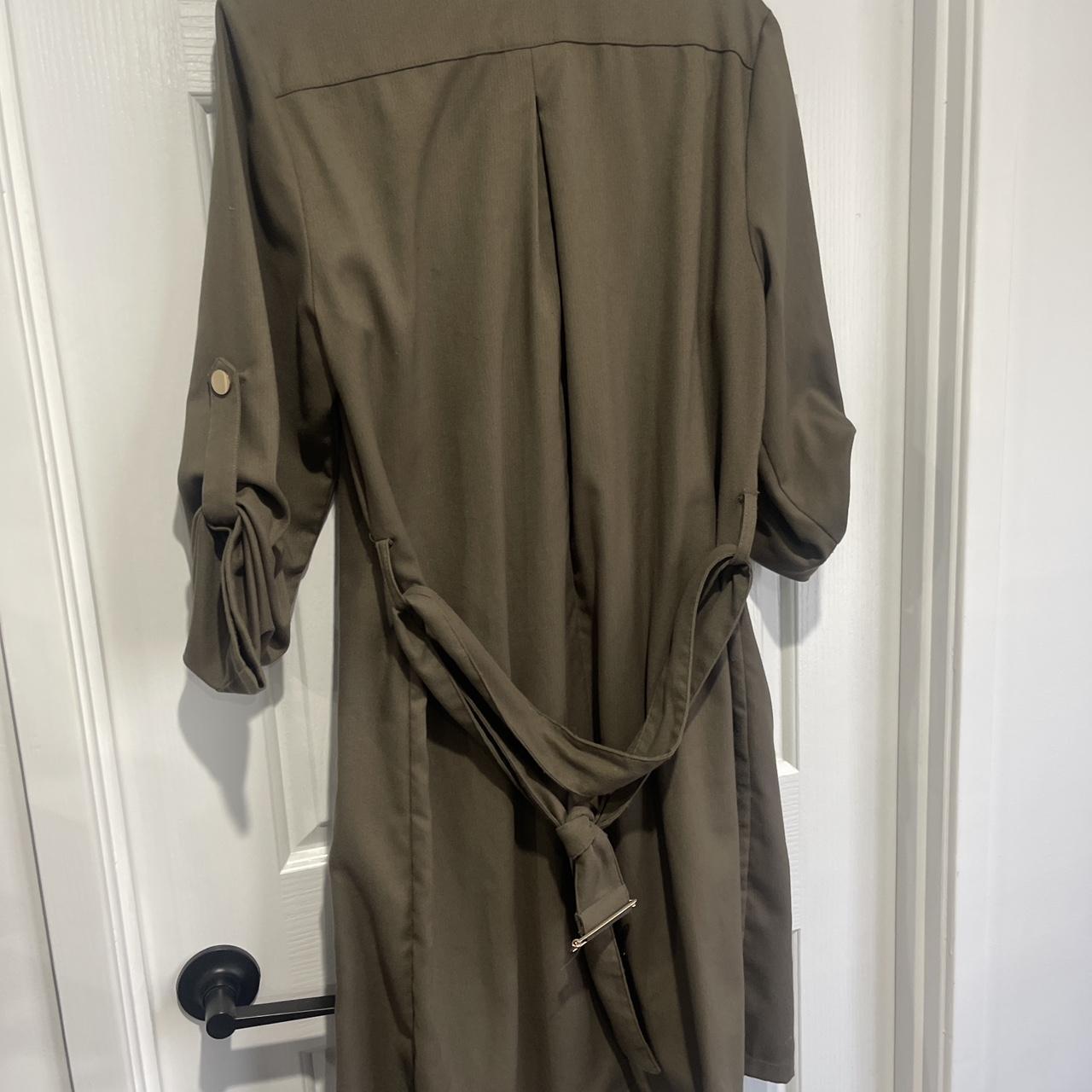 Portmans khaki green lightweight trench coat Depop