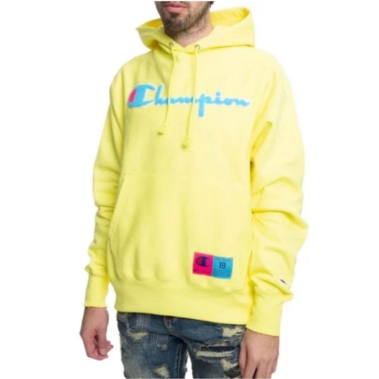 Mens yellow champion hoodie hotsell