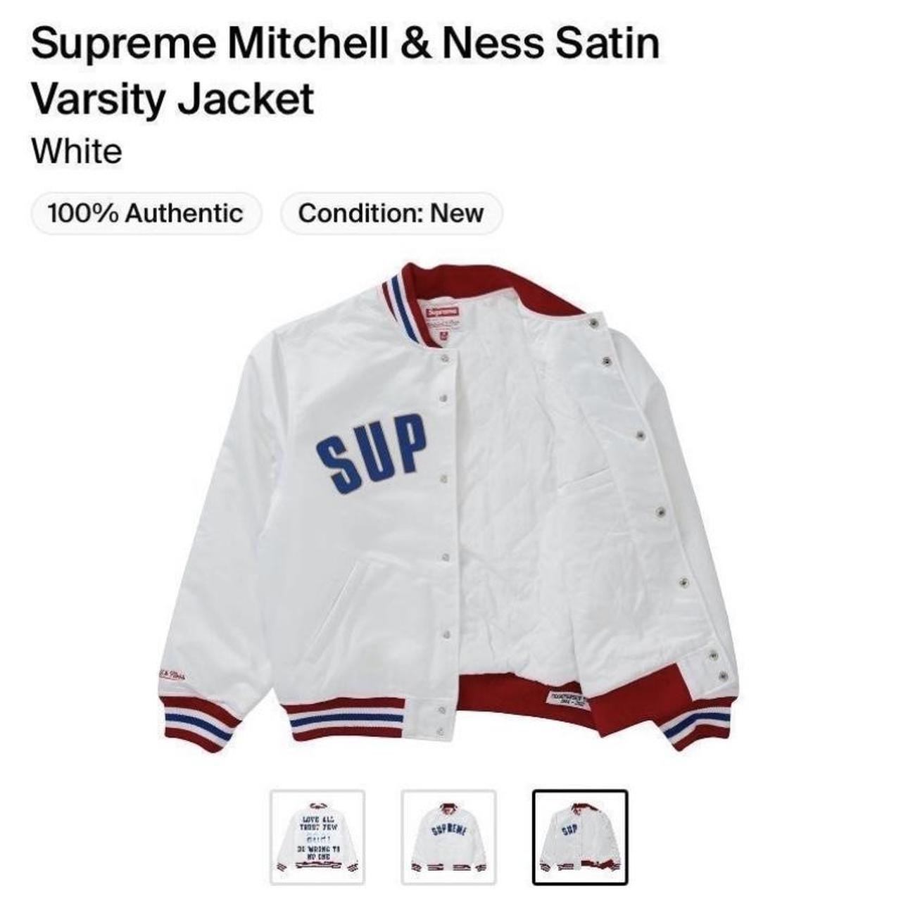 Supreme Mitchell and Ness Satin Varsity Jacket