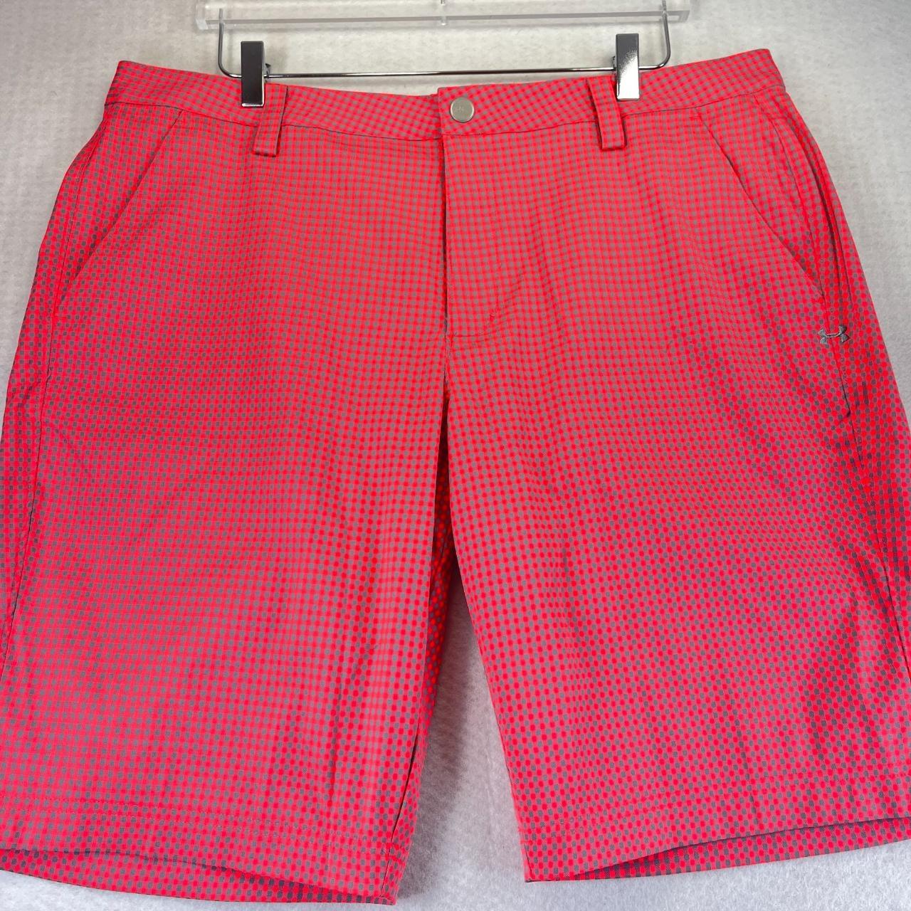 Under Armour Men's Red and Grey Shorts | Depop