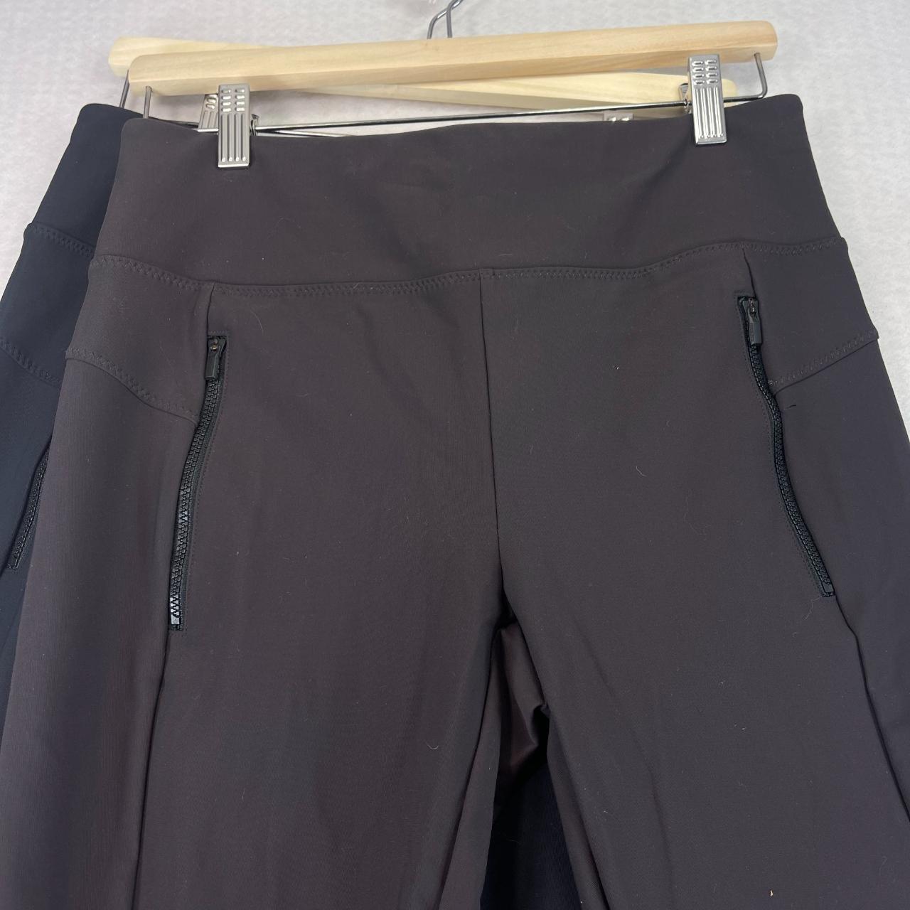 Athleta Women's Black and Brown Leggings Depop