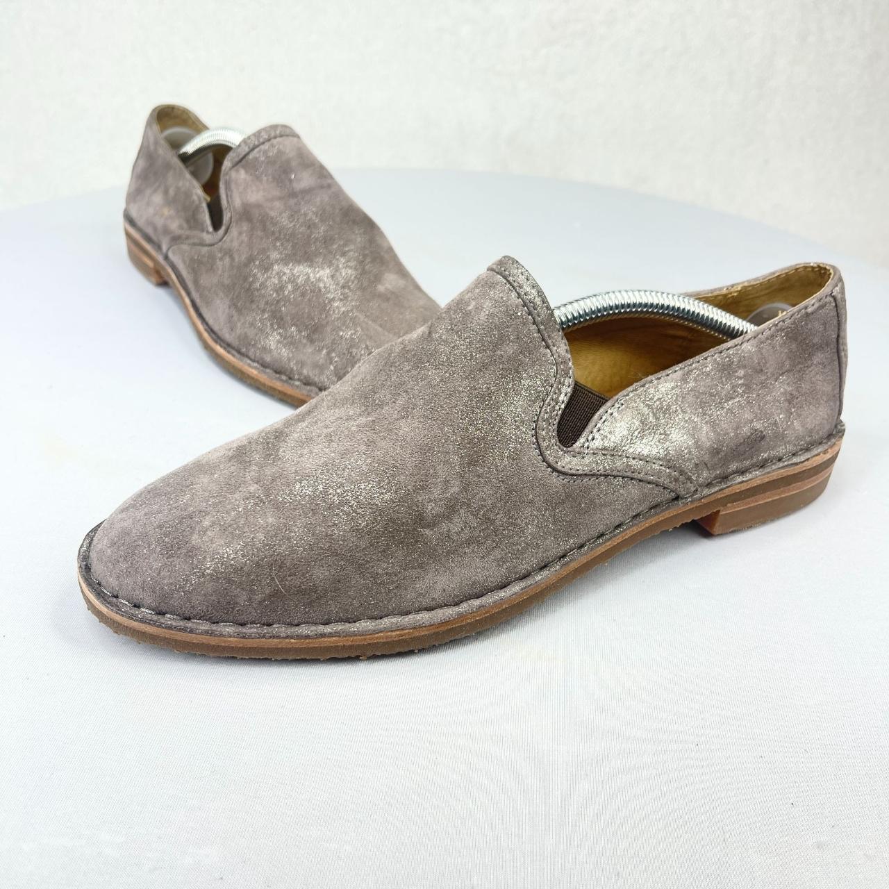 NWOT Trask Womens 7.5 Ali Gray Tan Sueded Leather Depop