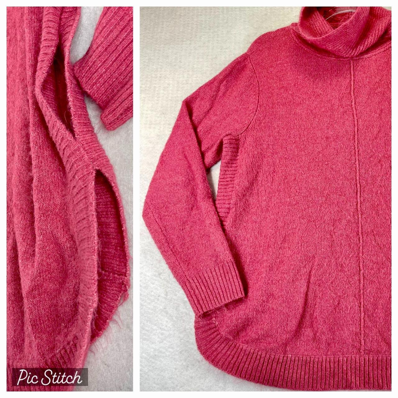 MARLED REUNITED Womens XL Pink Knit Split Side Long... - Depop