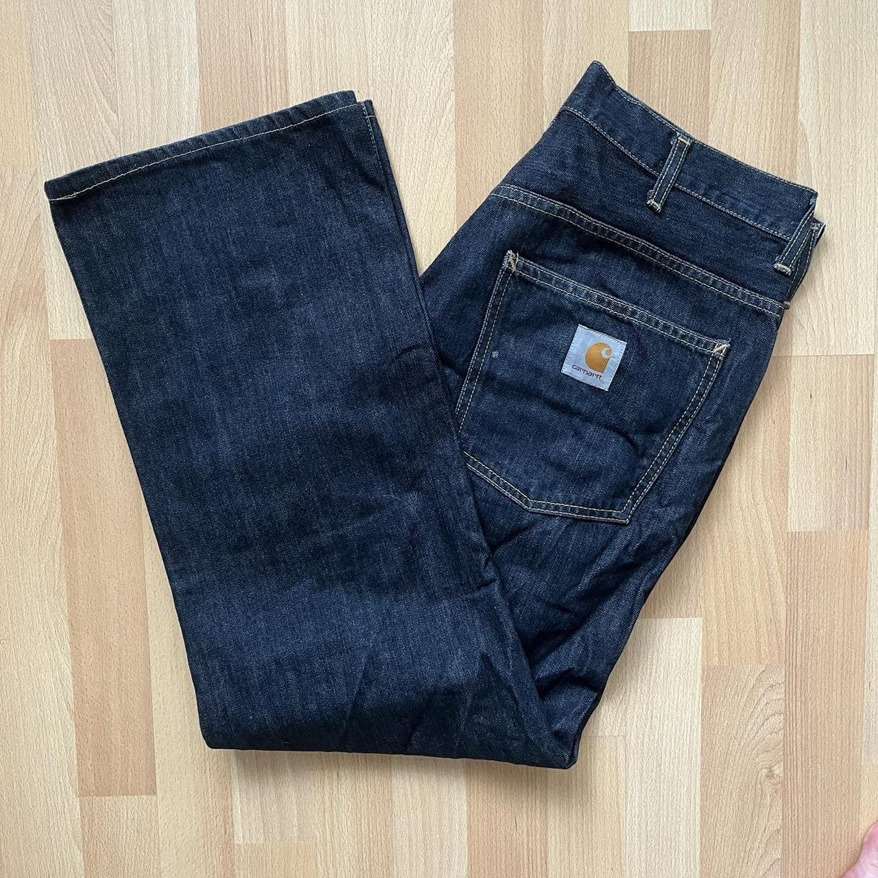 Carhartt Staff Pant Jeans Wide leg Measurements... - Depop