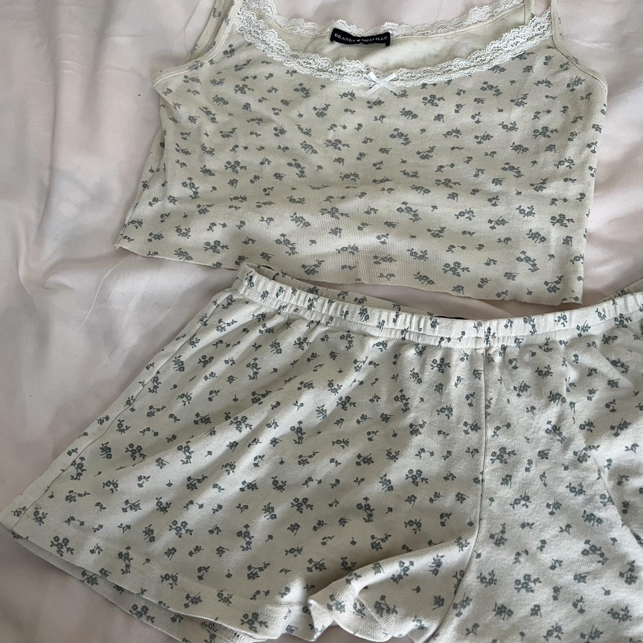 Adorable brandy Melville matching pj set. Worn a few... - Depop