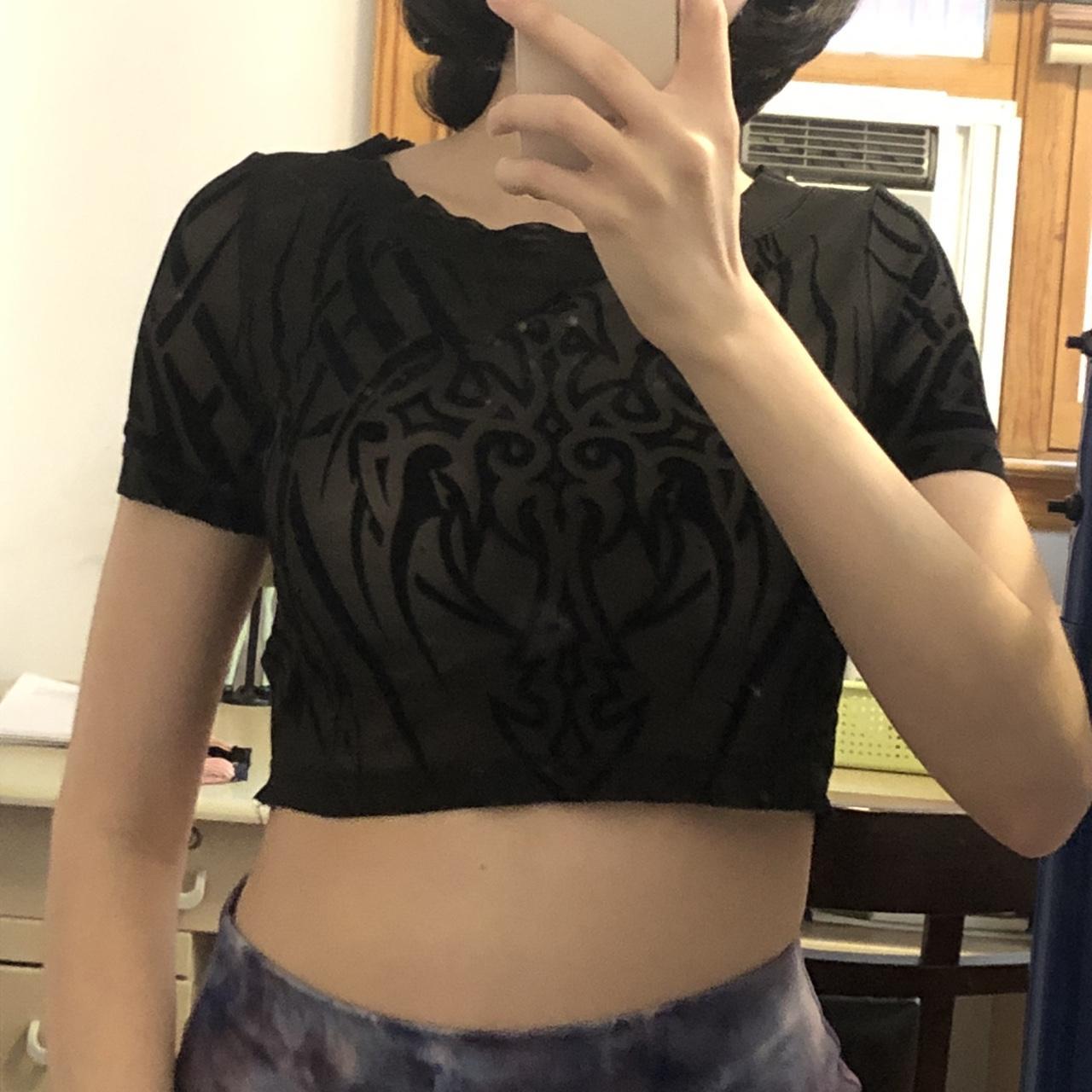 Women's Black Croptop Depop