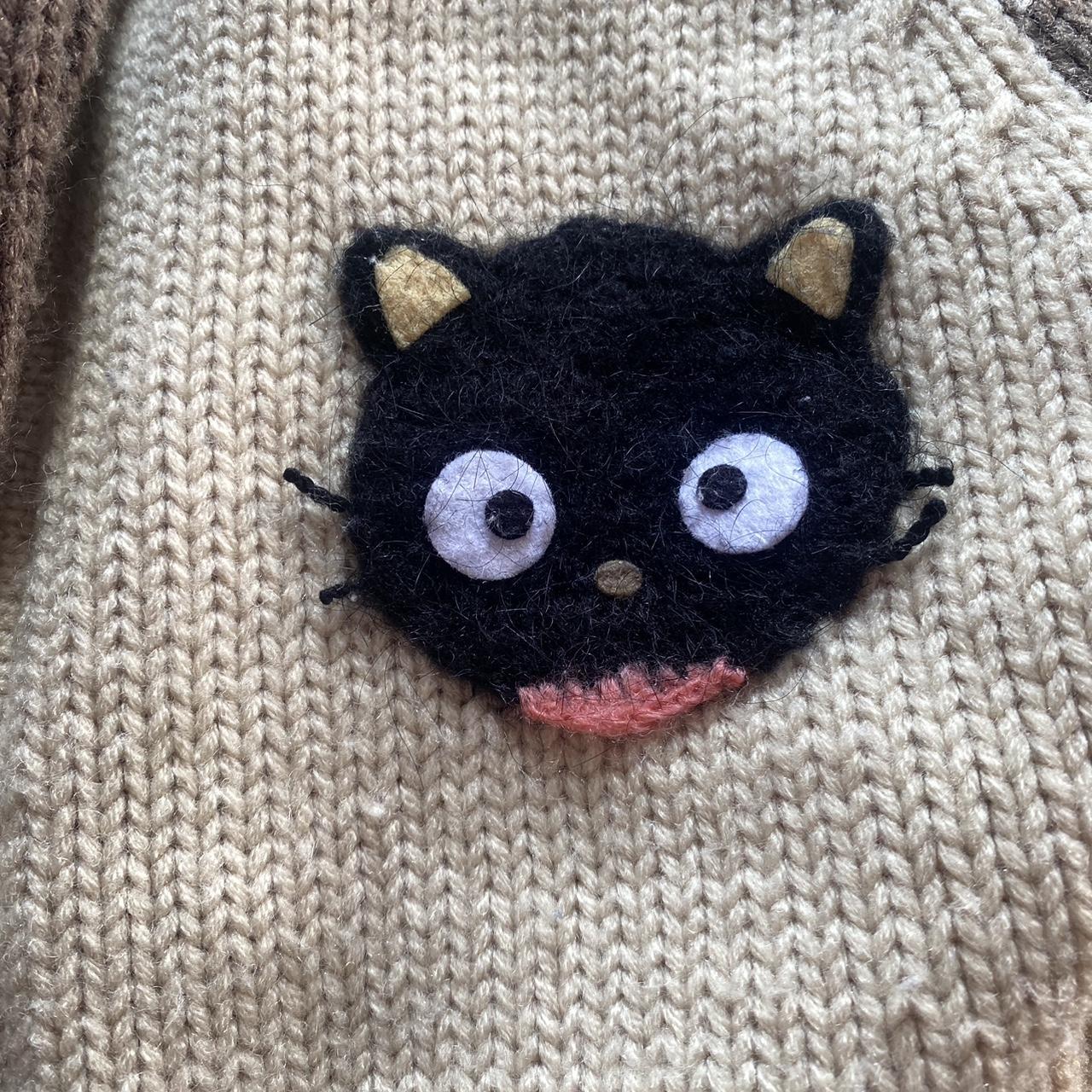 Chococat knit sweater I don’t see a size but it’s... - Depop
