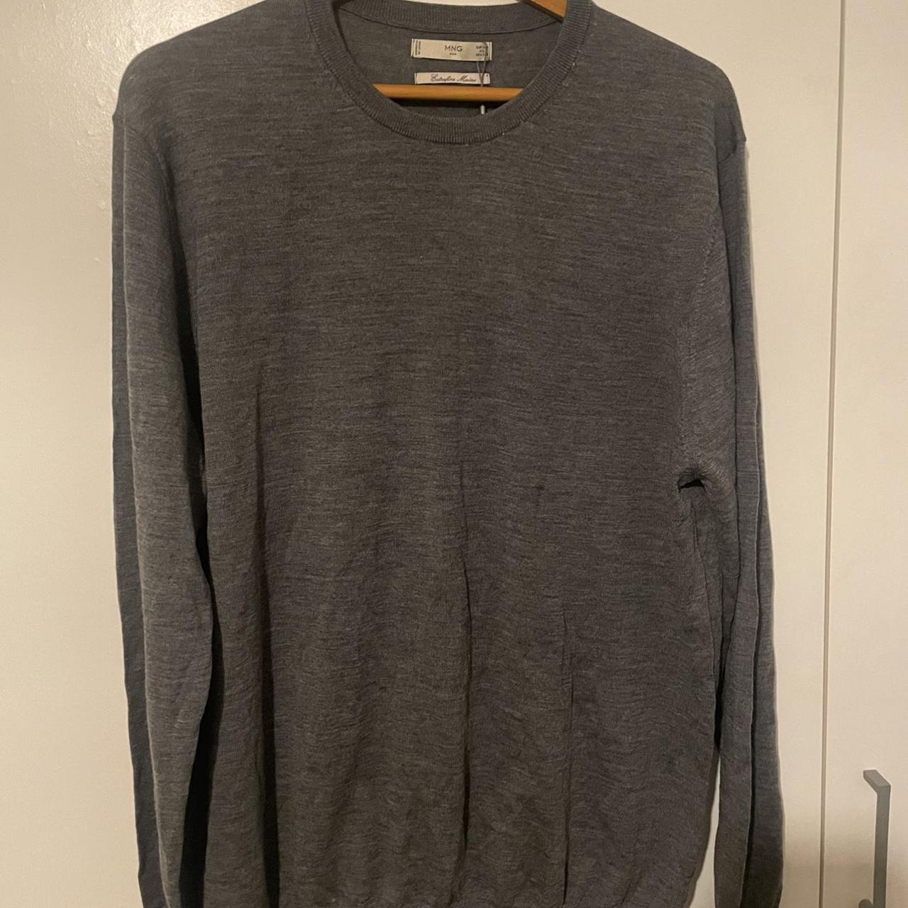 Brand new with tags dark grey merino wool mango v... - Depop