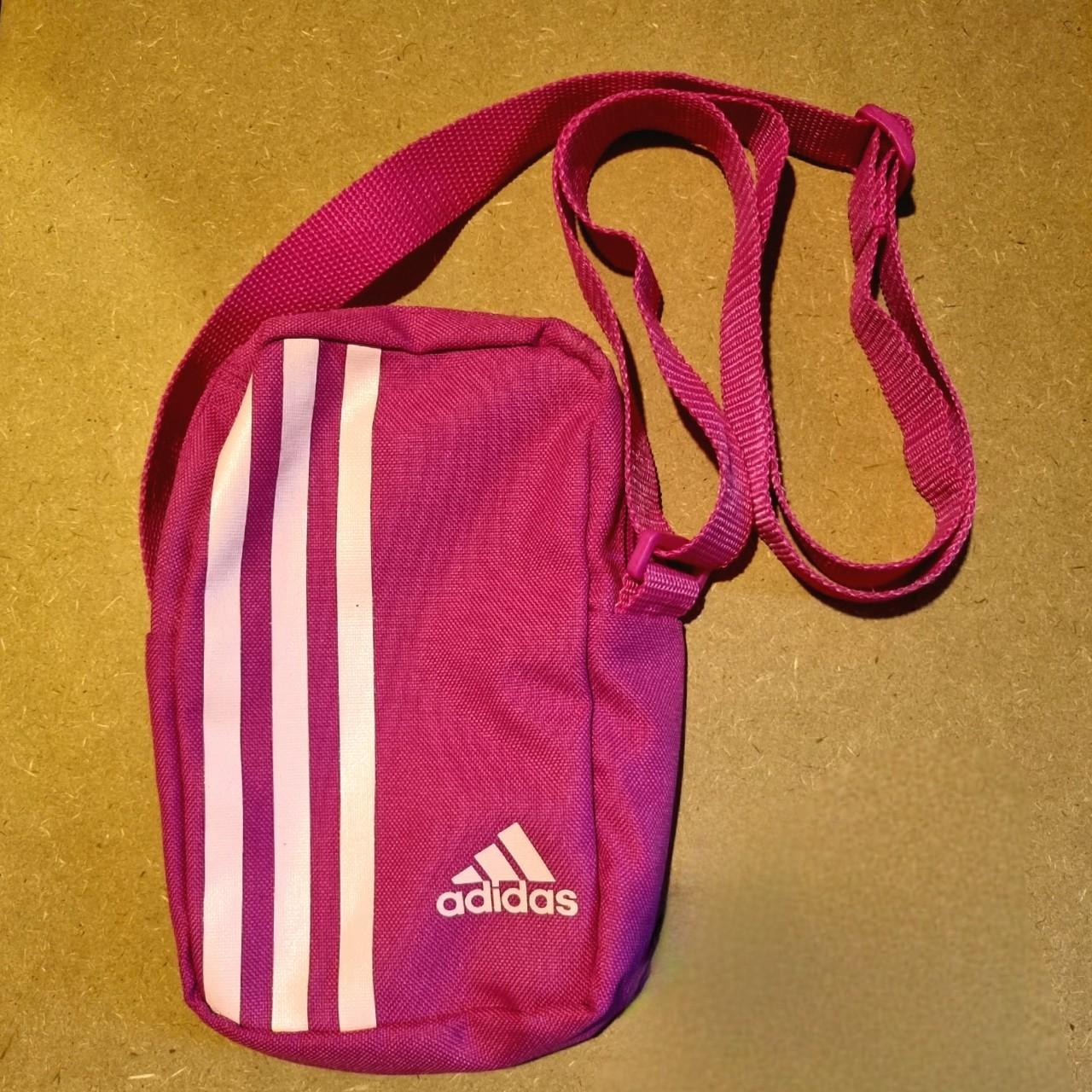 Pink Adidas cross body bag with adjustable... Depop