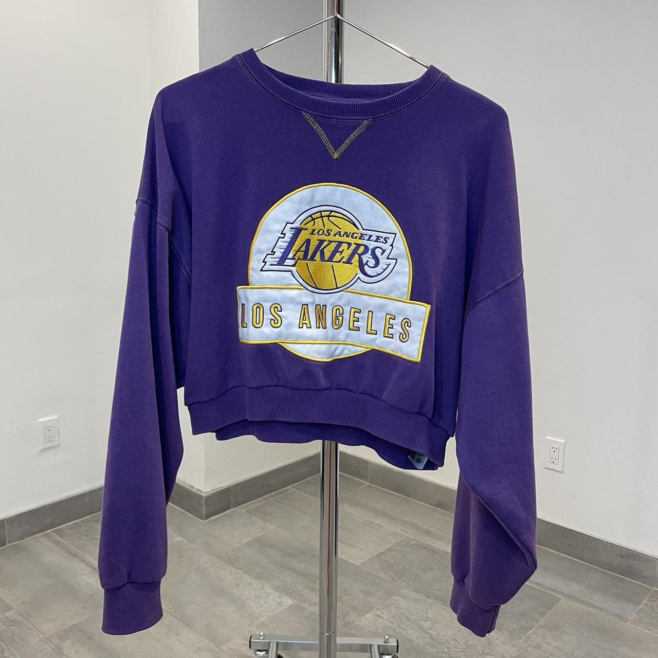 Los Angeles Lakers Cropped Sweatshirt - Yellow