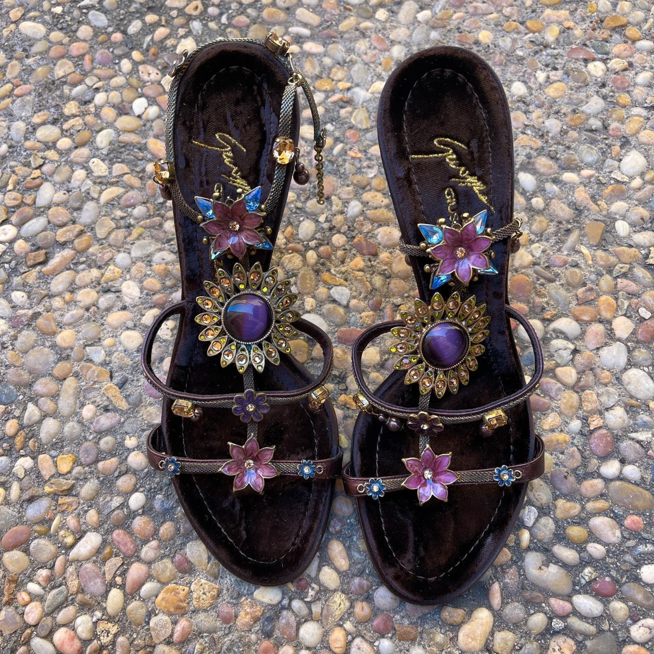 Giuseppe Zanotti Women's Brown and Purple Sandals