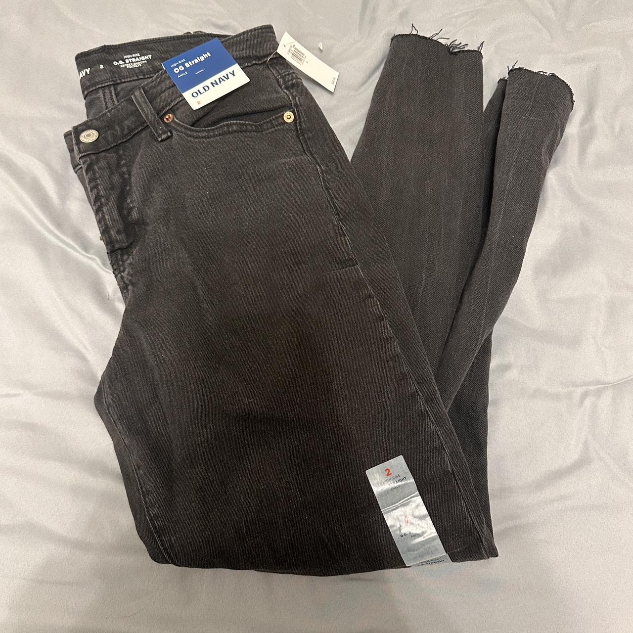 og straight old navy ankle straight black - Depop