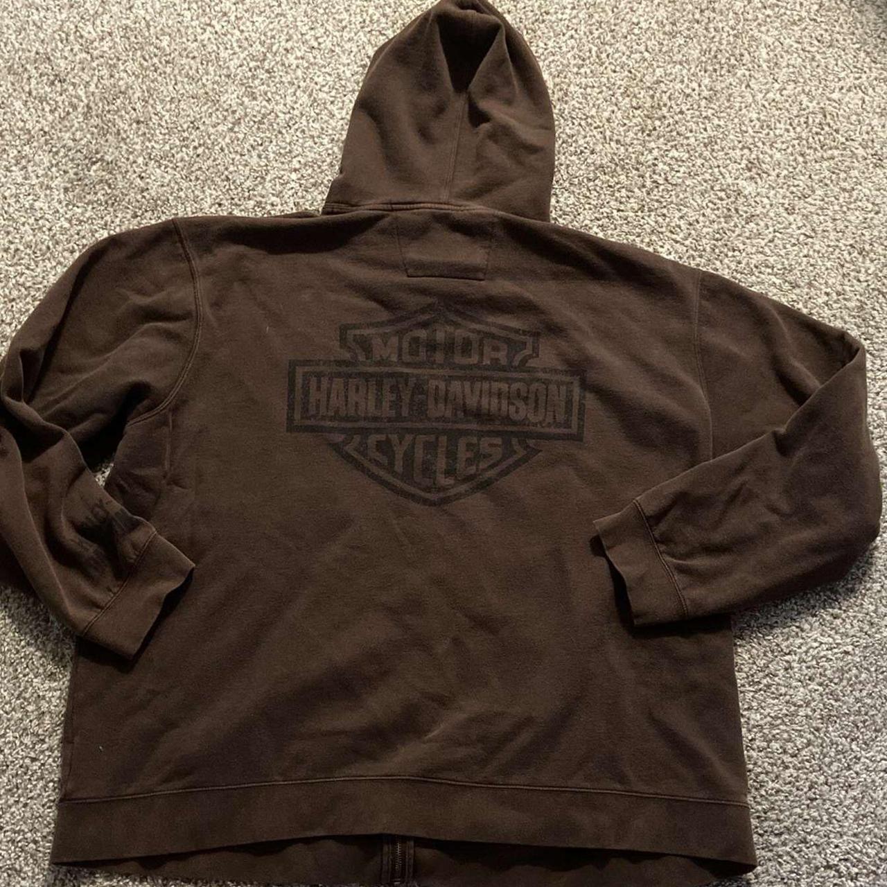 Harley Davidson Men's Brown and Black Jacket | Depop