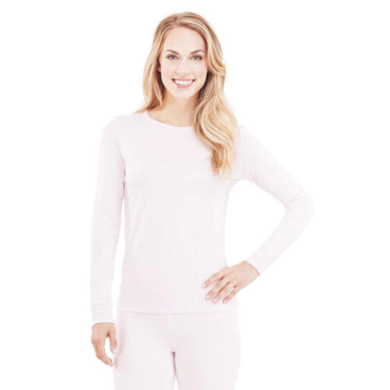 Cuddl Duds Women's Pink Vestundershirts Depop