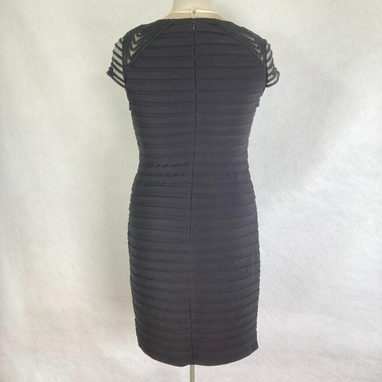 Adrianna Papell Shutter Pleat Jersey Sheath Illusion Depop