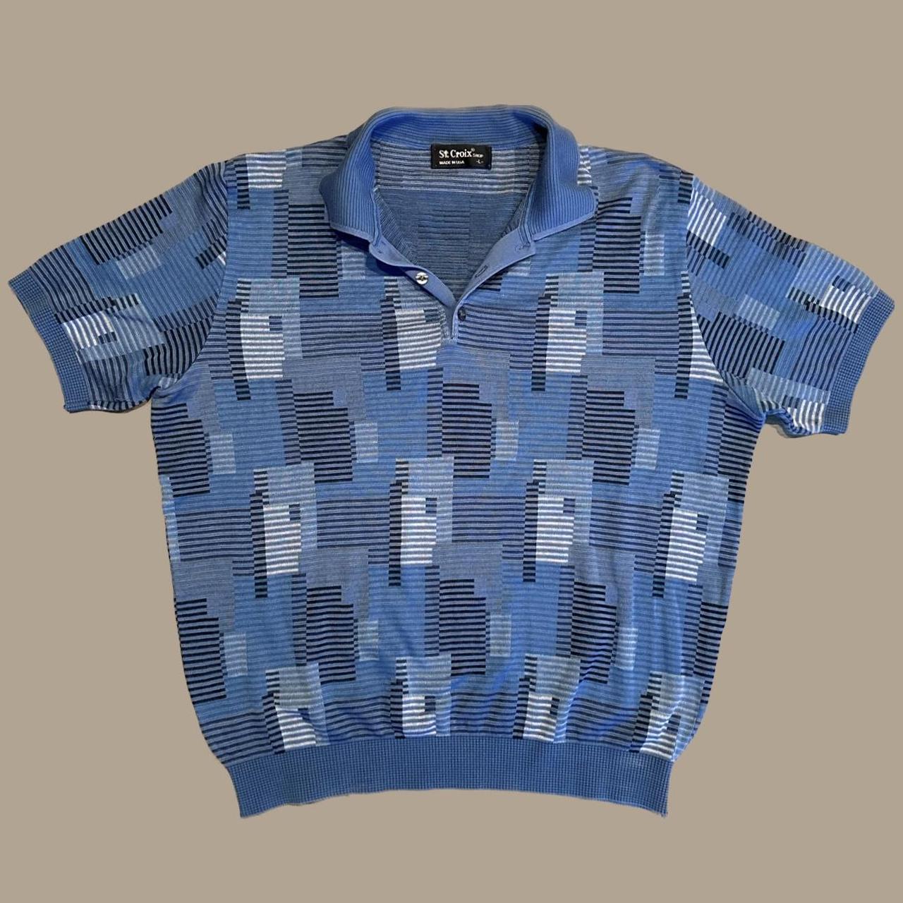 Vintage St Croix Polo Shirt Blue Coogi Style...