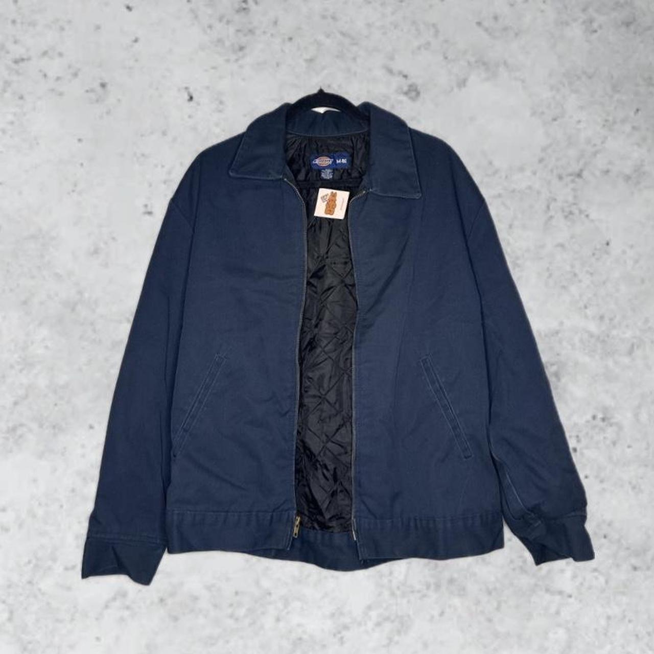 DICKIES Navy blue work jacket Size:M #dickies... - Depop