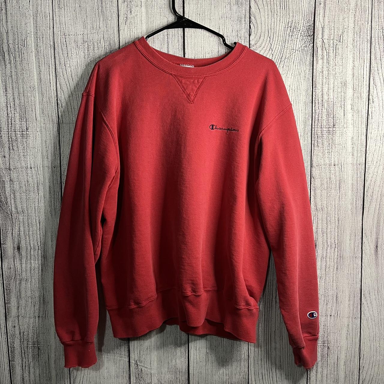 Dark red champion sweatshirt hot sale