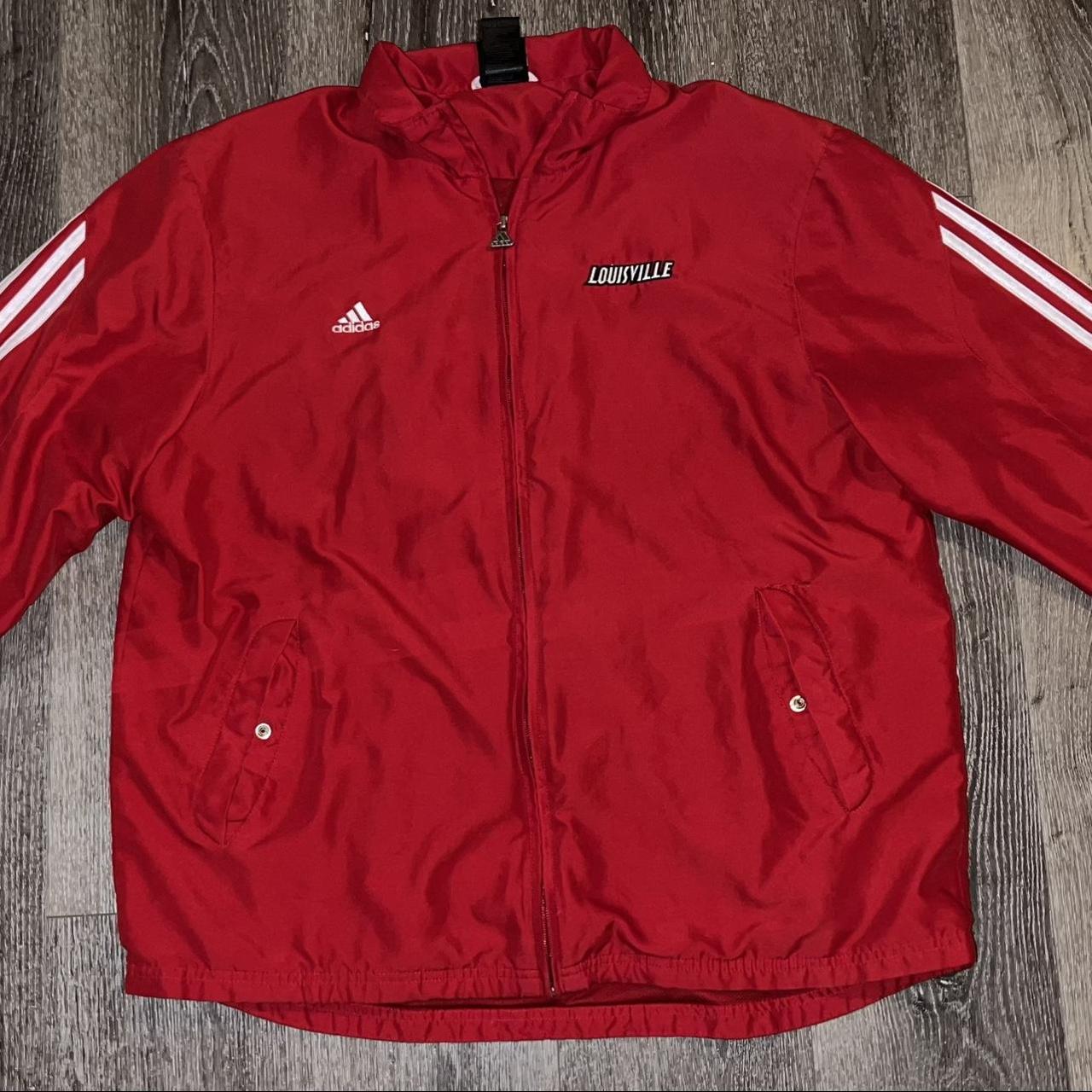 Louisville Cardinals Adidas windbreaker jacket. Logo - Depop