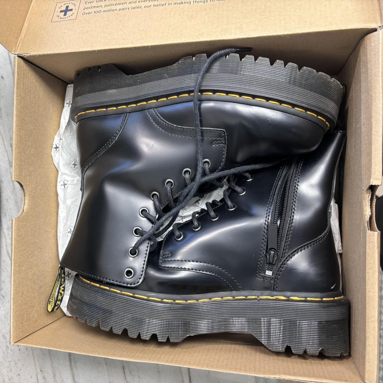 Dr. Martens Jadon Black US size 7 Creased with... - Depop