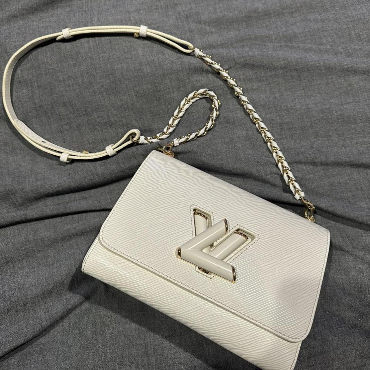 Louis Vuitton Twist White & Gold Crossbody... - Depop