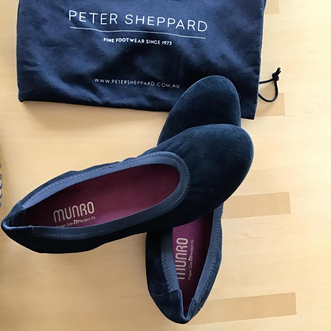 Munro black quilted suede ballet flats As new. Depop