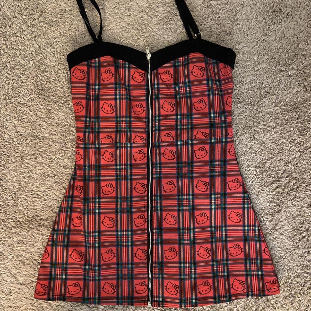 Dolls Kill Women's Red and Black Dress Depop
