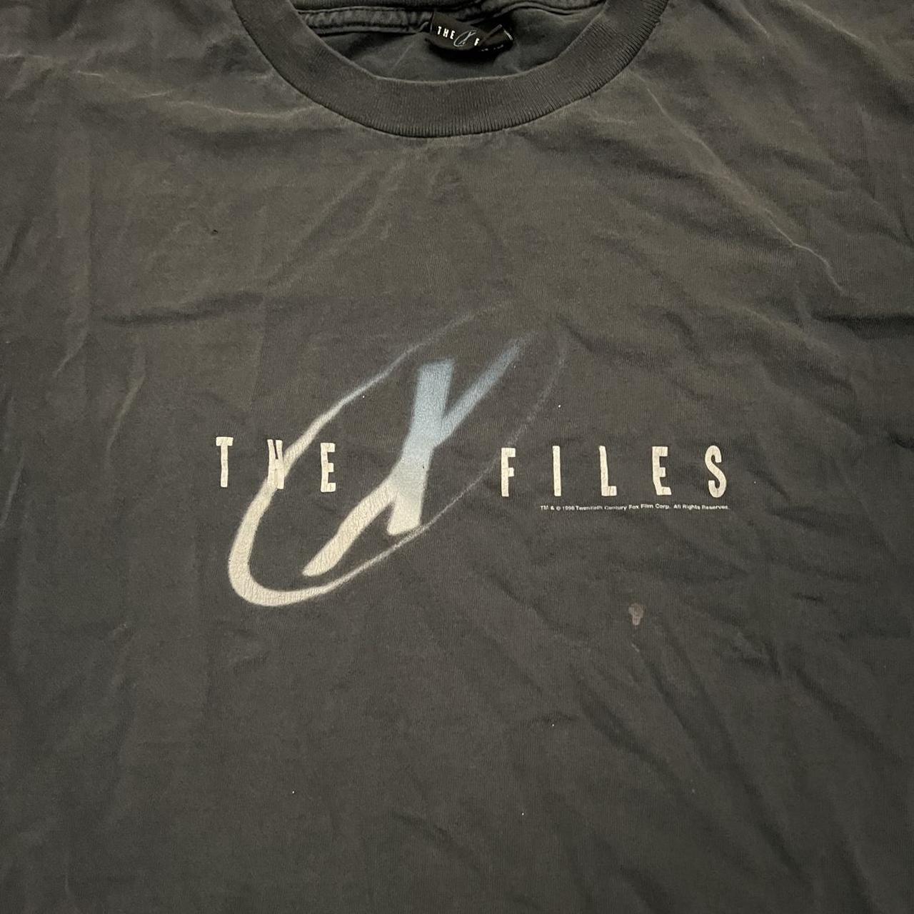 Vintage x files movie promo T-shirt with some paint... - Depop