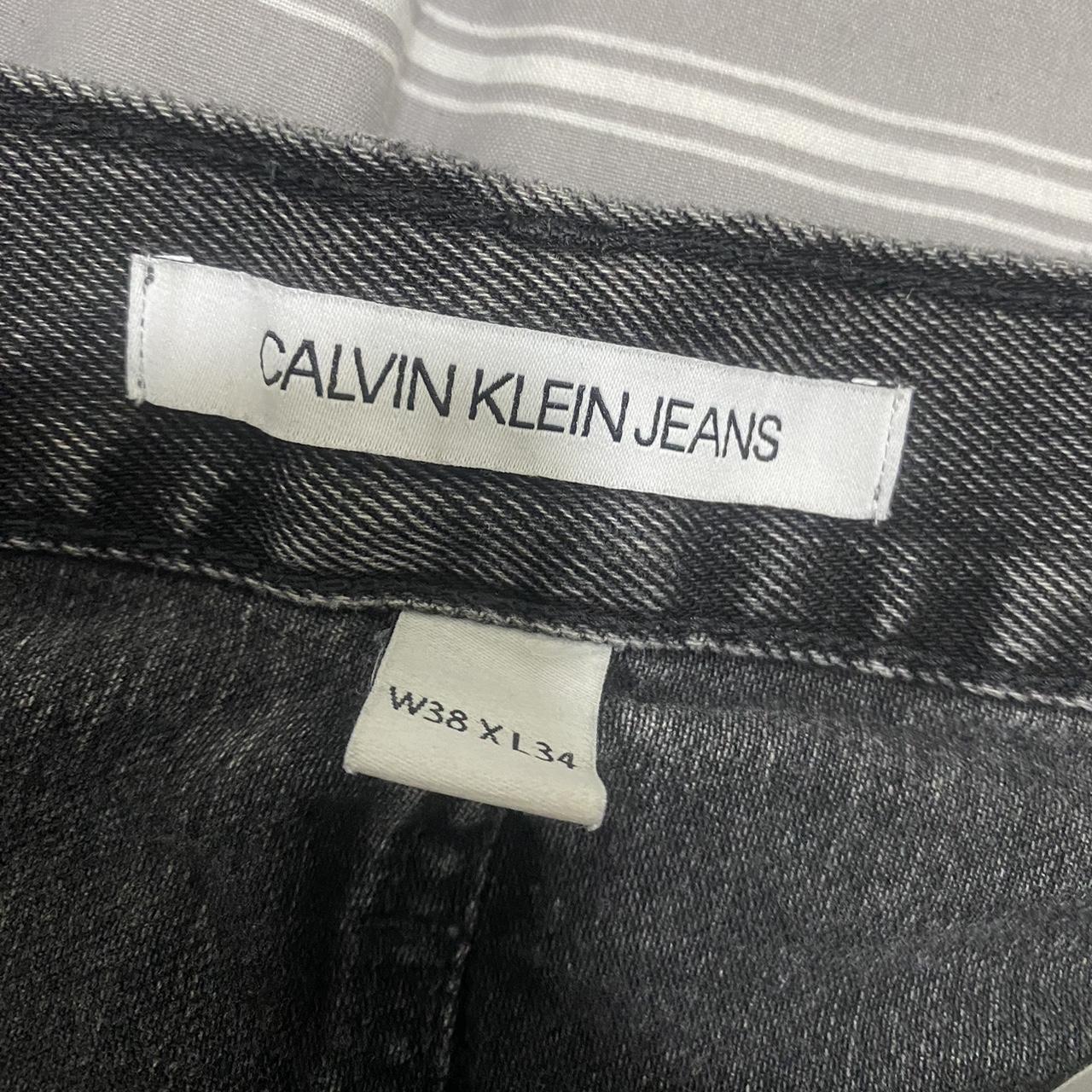 Calvin Klein Jeans Men's Grey and Black Jeans | Depop