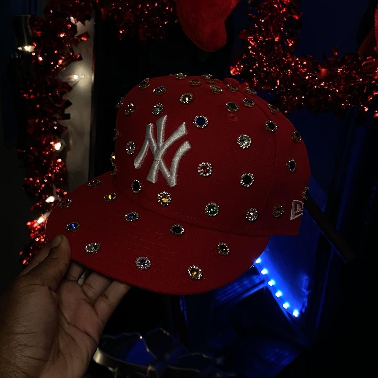 NY RED CUSTOM GEM RHINESTONE FITTED ⭐️ This is a | Depop