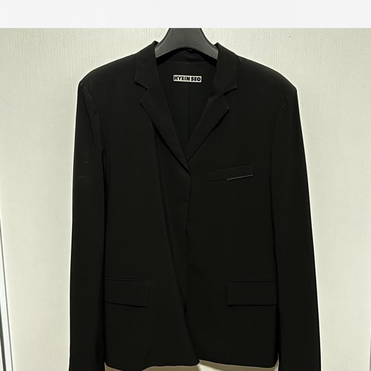 Hyein seo ss22 black poplin blazer , Size 4, fits...