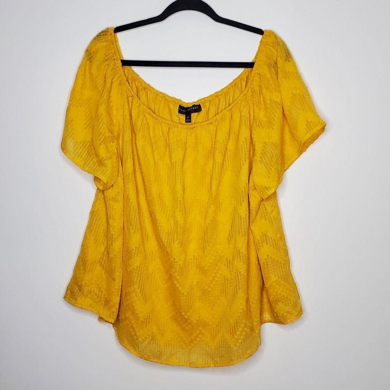 Lane Bryant Women's Yellow Shirt | Depop