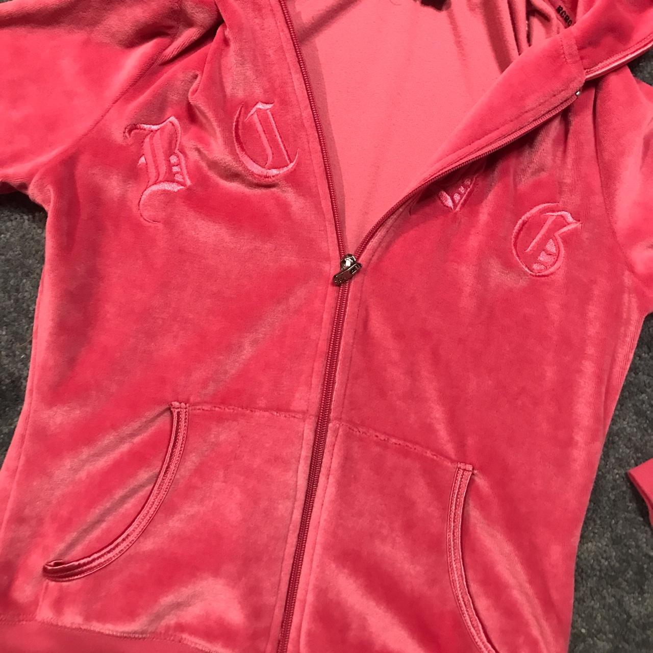 BCBG pink velour jacket size S. Excellent... - Depop