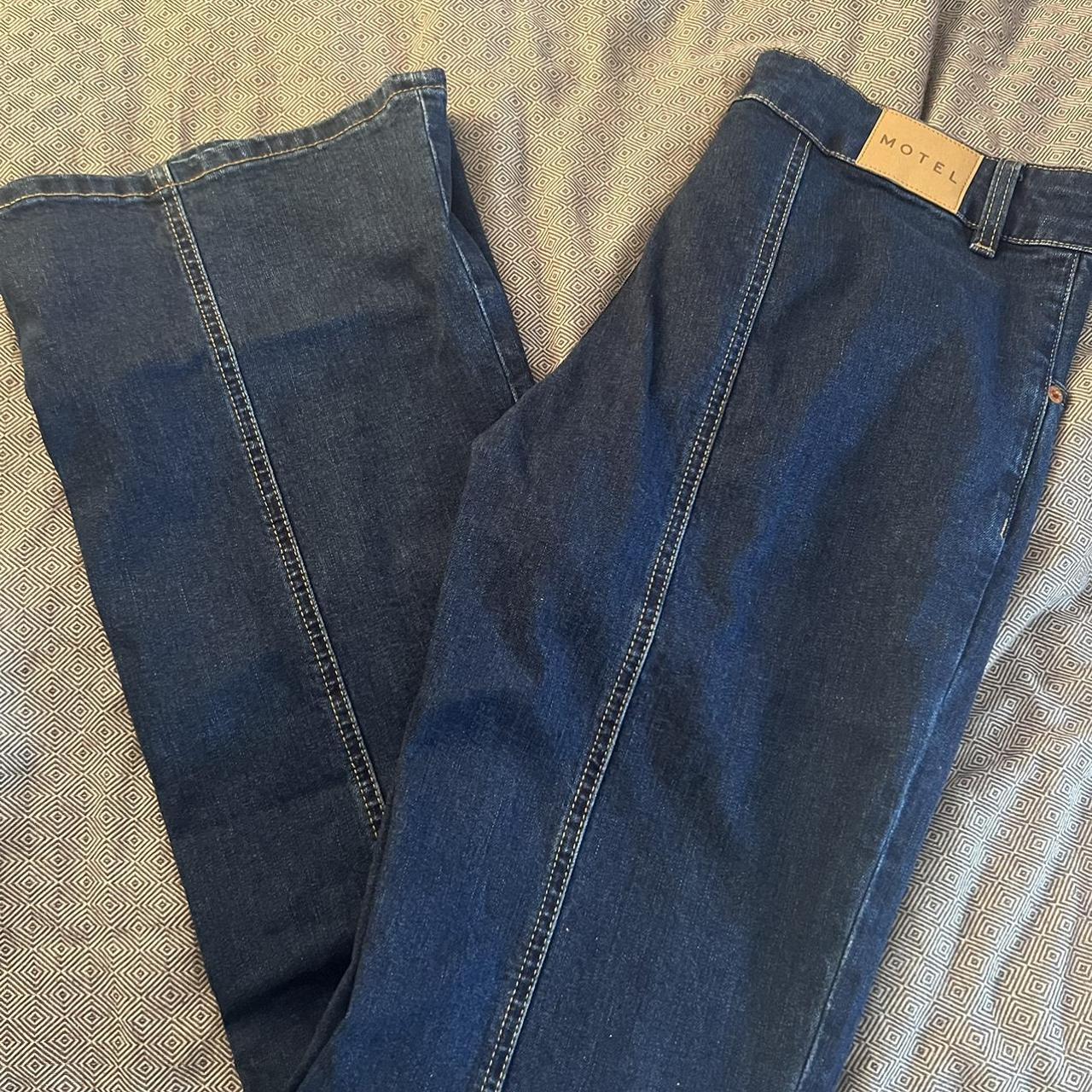 Motel Women's Blue Jeans Depop