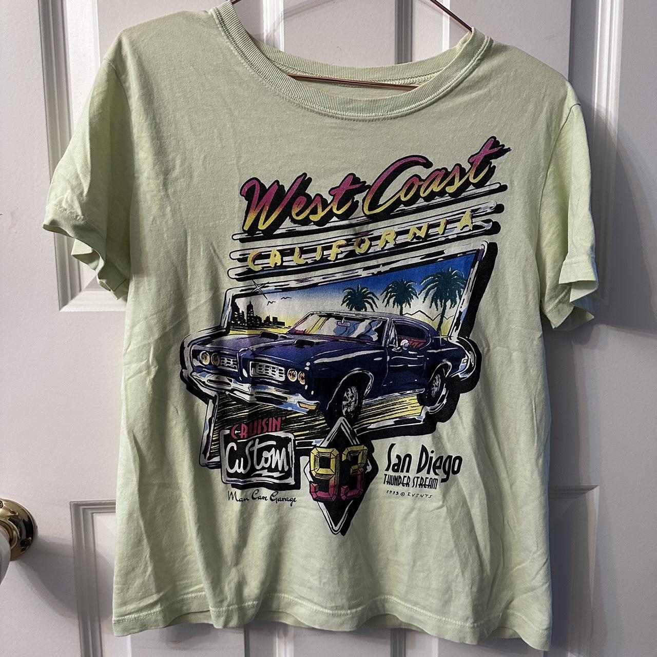 Green cars graphic vintage t shirt from Brandy... Depop