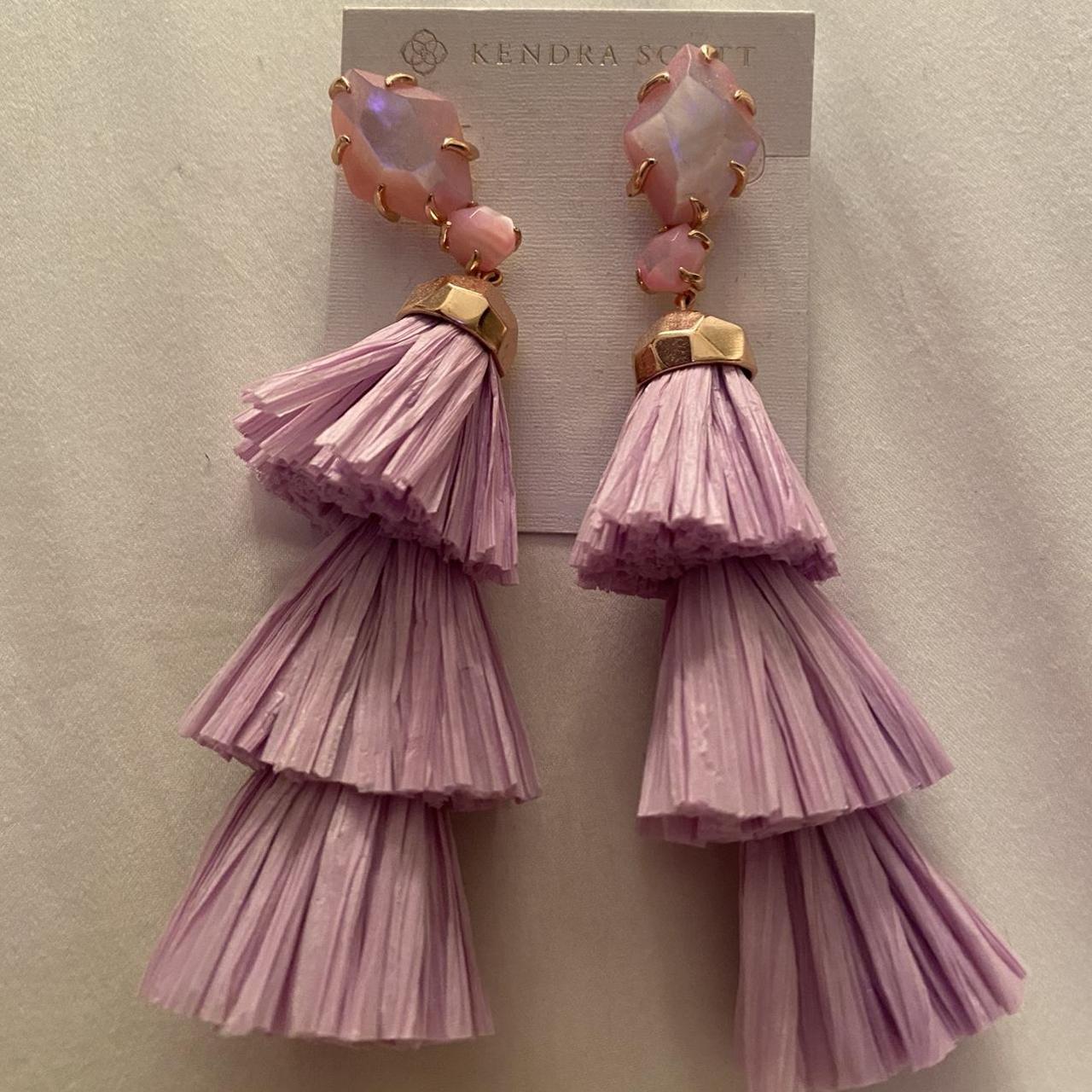 Kendra scott pink hot sale tassel earrings