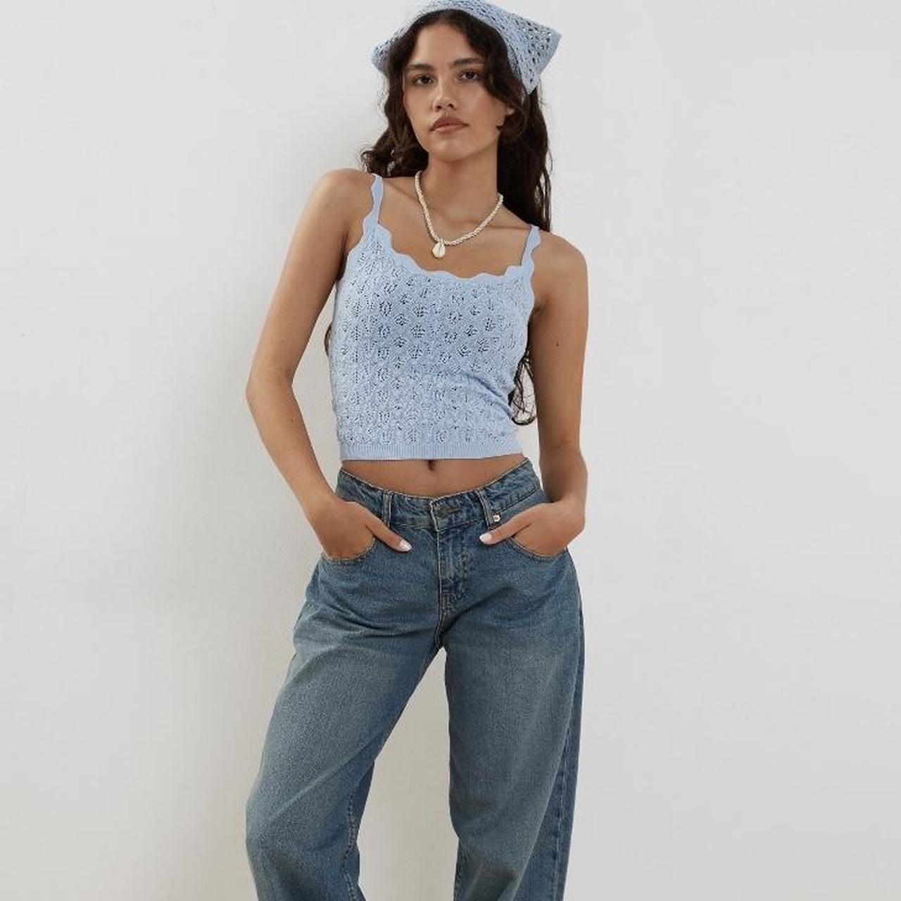 Motel rocks Reagan pointelle knit cami top in Depop