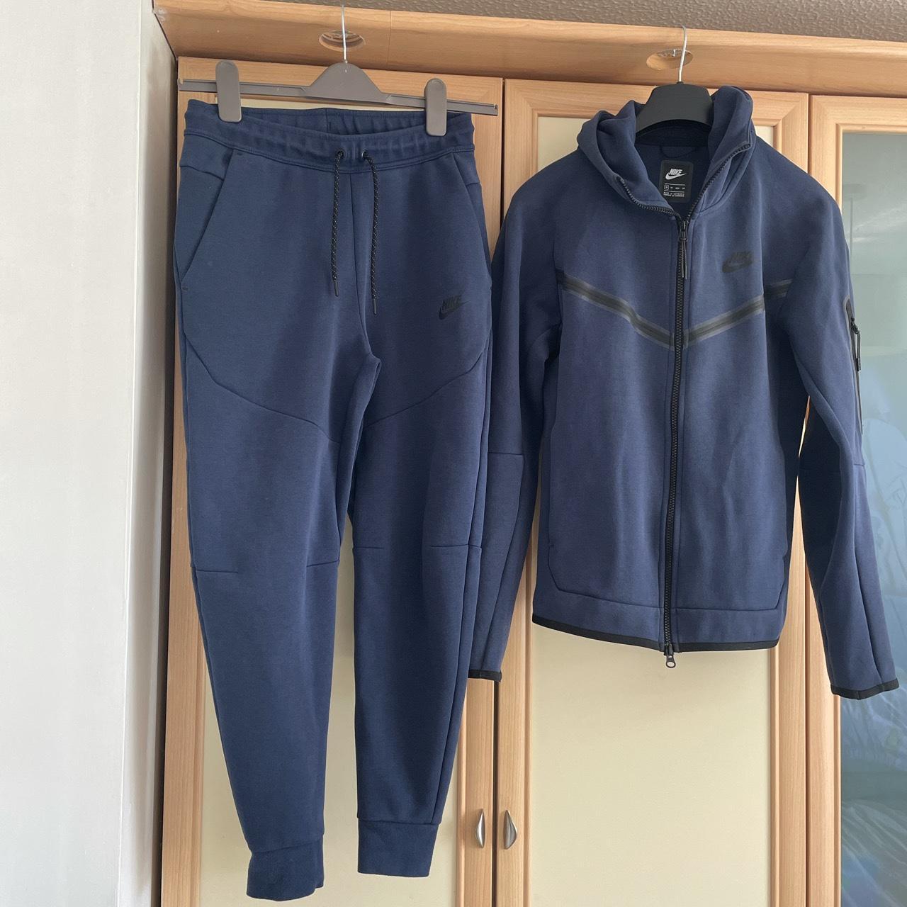 nike tech fleece tracksuit navy