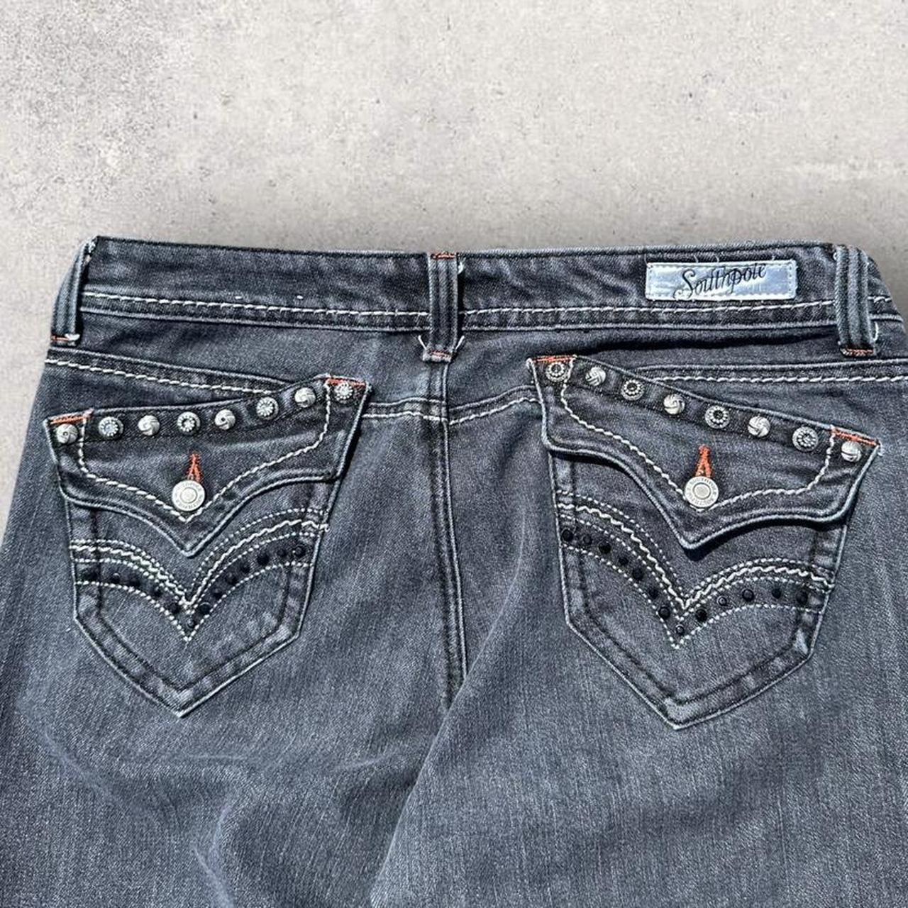 y2k gray wash denim southpole jeans size 13 30 inch... - Depop