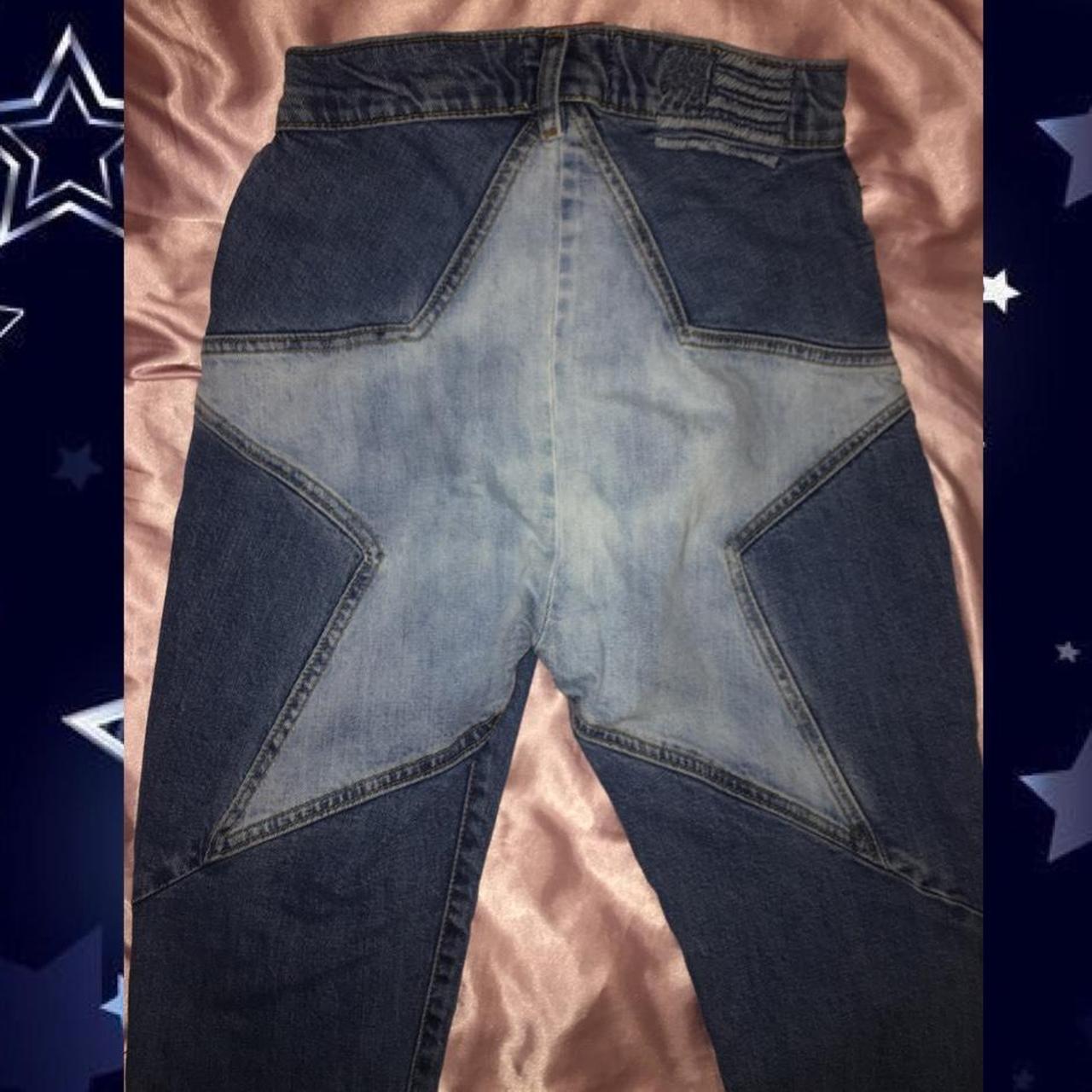 Pocketless Star Jeans⭐️ These are so cute! Says size - Depop