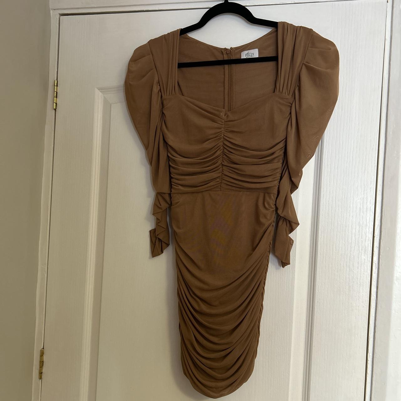 OhPolly Brown dress Worn once for a few hours - Depop