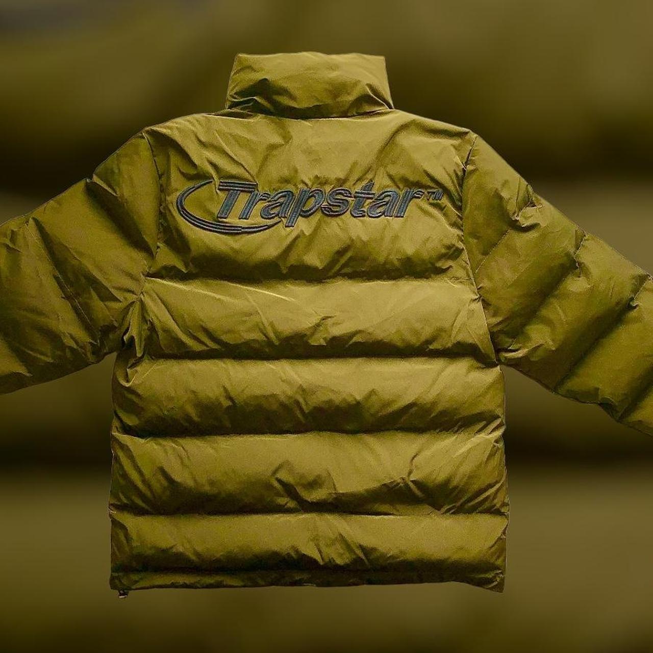 Trapstar Men's Khaki and Green Jacket Depop