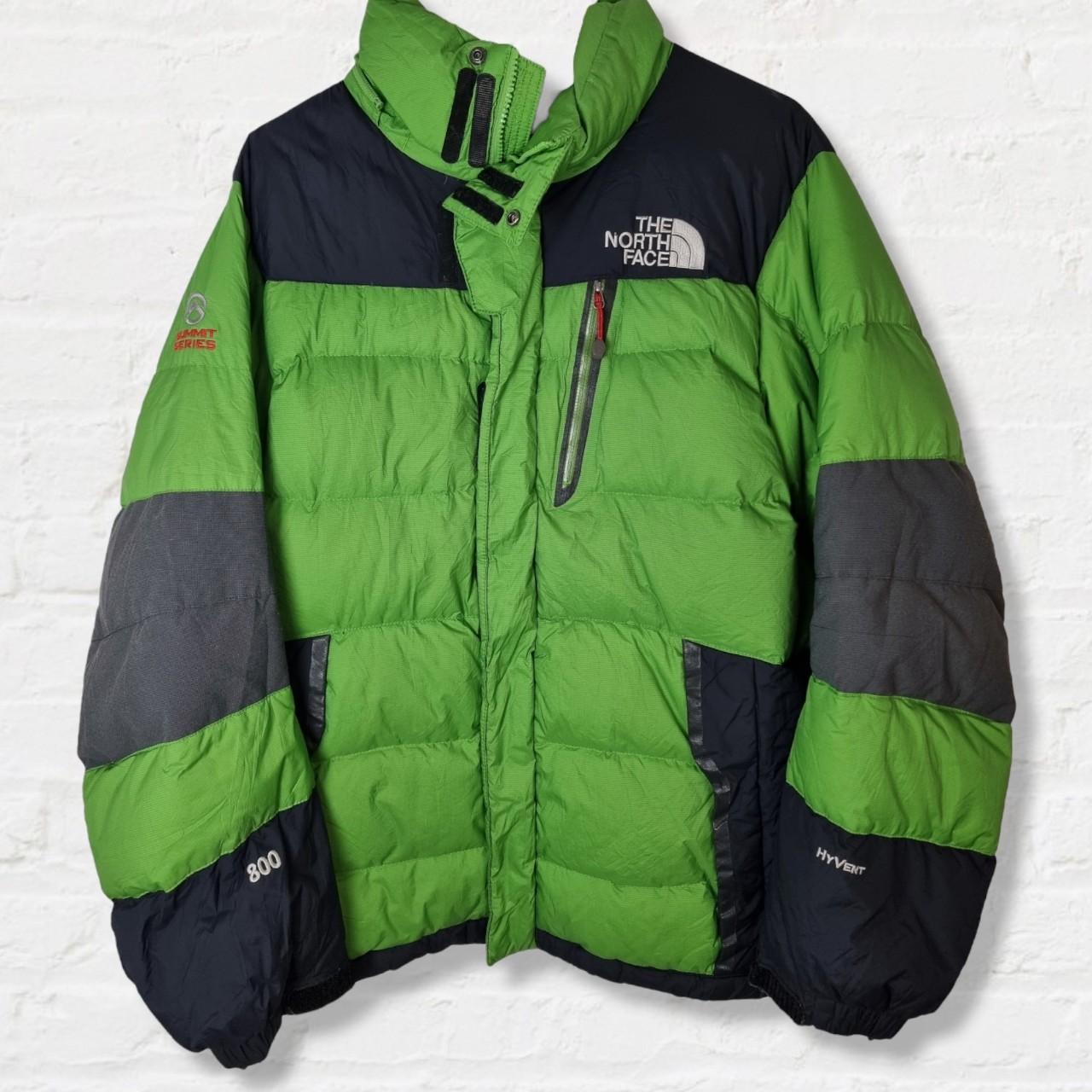 North Face Puffer Jacket RARE vintage Green Hyvent... - Depop