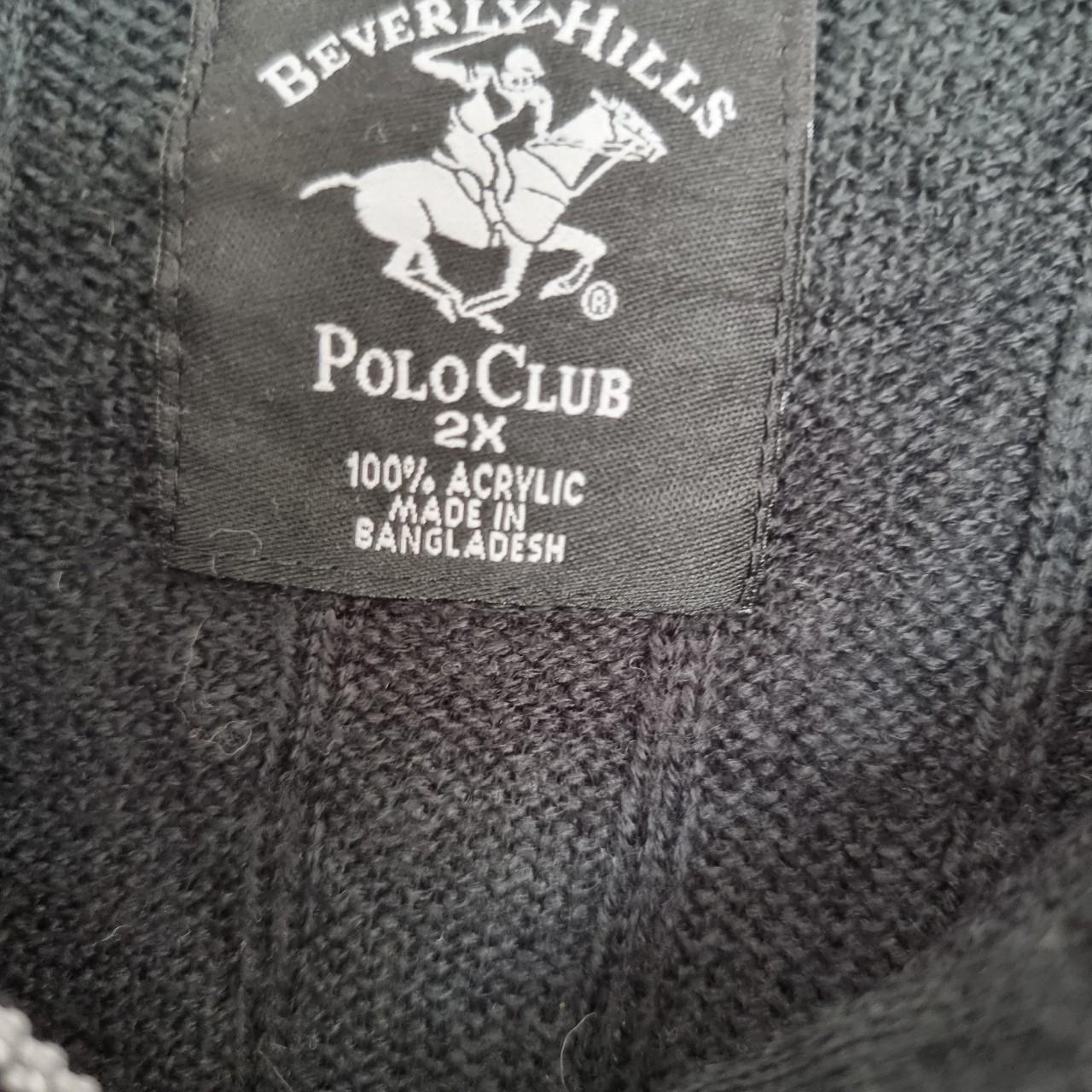 Beverly Hills Polo Club Sweater Dark Grey Quarter... - Depop