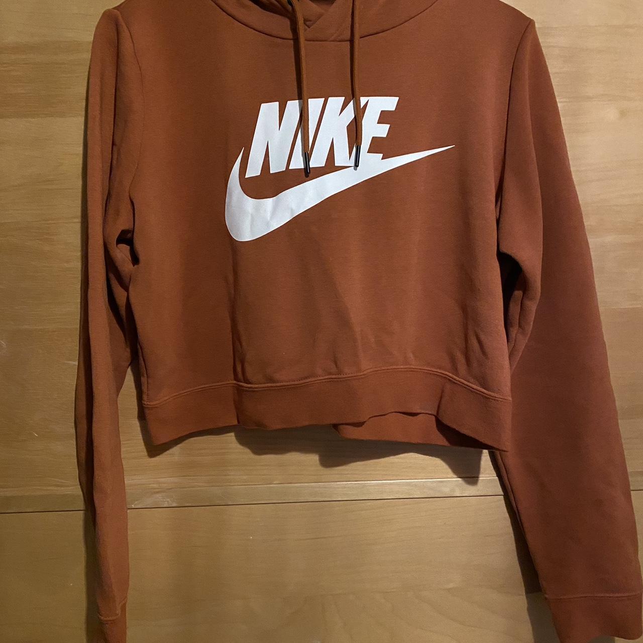 Burnt orange Nike cropped hoodie Very good condition Depop